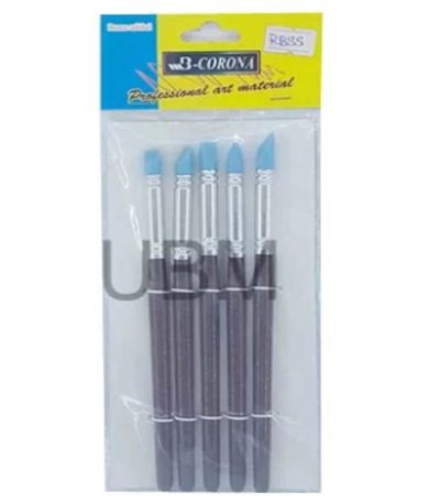 Rubber Brush Set Small Brown