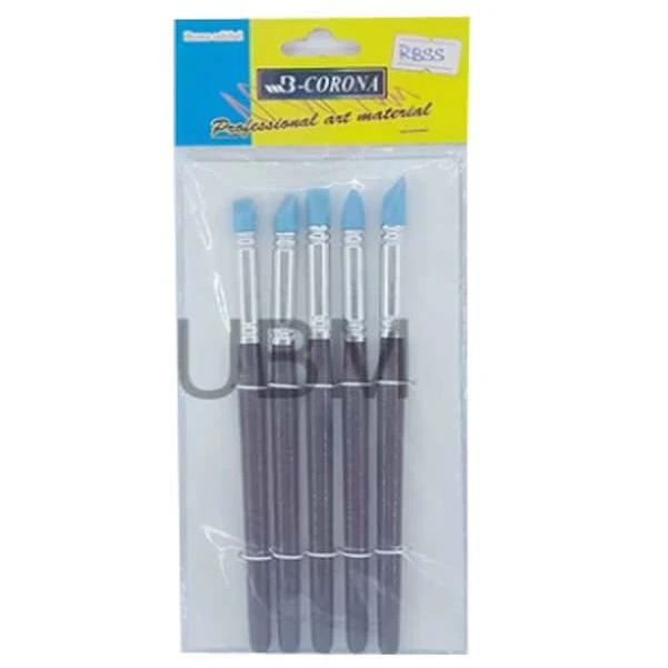 Rubber Brush Set Small Brown