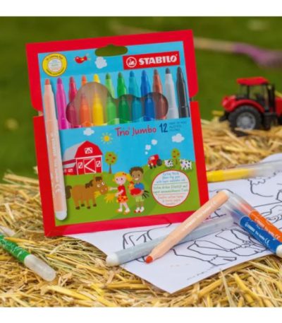 STABILO Extra-thick Fibre-Tip Pen Trio Jumbo Pack of 12