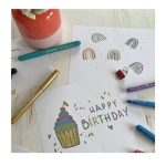 STATIONERY HQ proudly offers the STABILO Metallic Felt-Tip Fibre Pen Trio DECO Pack of 8, perfect for adding a creative metallic touch to your art, cards, and crafts.