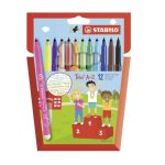 STABILO Trio A-Z Felt Tip Fibre Pen Pack of 12