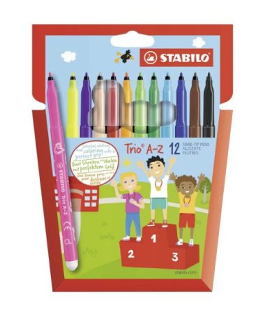 STABILO Trio A-Z Felt Tip Fibre Pen Pack of 12