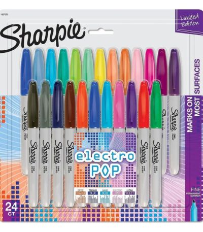 Sharpie Electro Pop Fine Permanent Marker Pack of 24 (1927350)