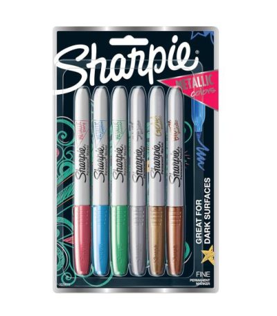 Sharpie Metallic Fine Point Permanent Markers Pack of 6