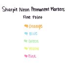 Sharpie Neon Fine Point Permanent Markers Pack of 5 (1860443)