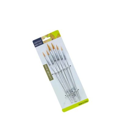 Transparent Round Paint Brush Pack of 6