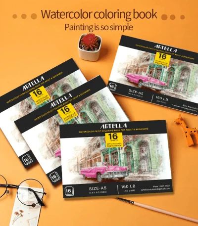 Artella Watercolor Coloring Sketchbook A5