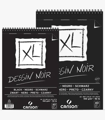 Canson XL Dessin Noir Black Paper Sketch Pad