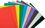 Corrugated Craft Paper Mixed Color Sheets A4 Size Pack of 10