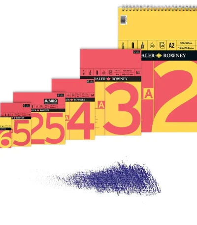 Daler Rowney Smooth Cartridge Paper Spiral Pads – 150Gsm 25 Sheets