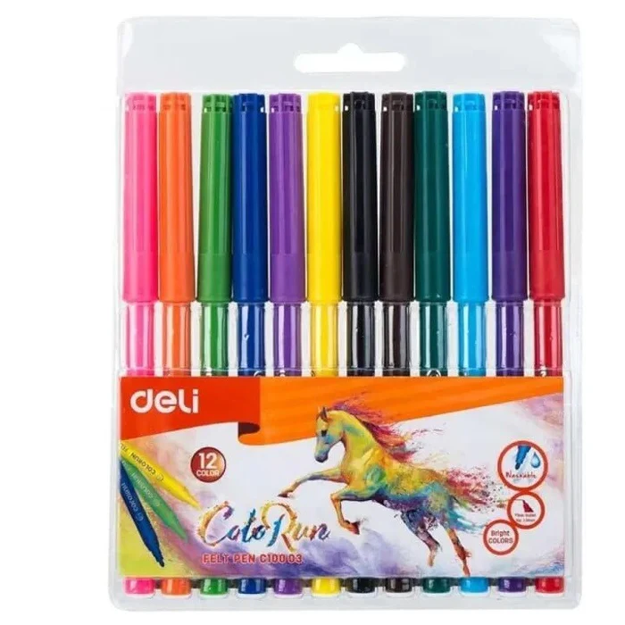 Deli Felt Pen Colors Set