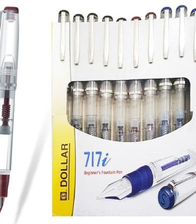 Dollar 717i Transparent Fountain Pen Pack of 10