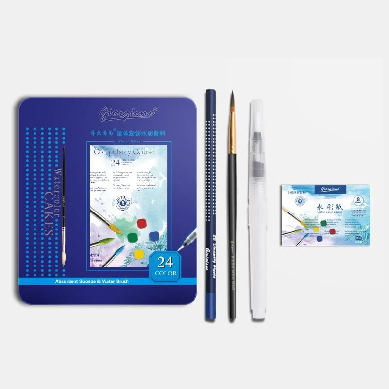 Giorgione Solid Watercolor Paint Cakes Set of 24 Giorgione Solid Watercolor Paint Cakes Set of 24