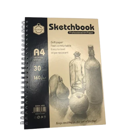 Keep Smiling Professional Spiral Hardbound Sketchbook 30Sheets