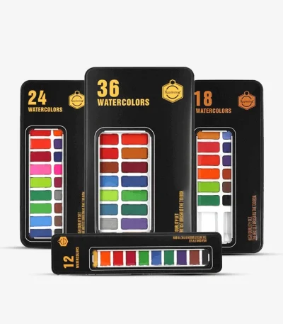 Keep Smiling Watercolor Set in Tin Box