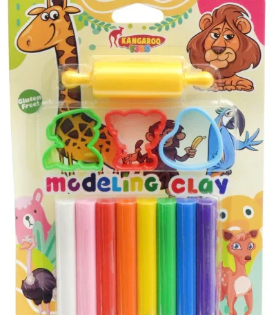 Kids Art Modeling Clay Kit, Non Toxic, Reusable, No Dry, Creativity, Fun Clay