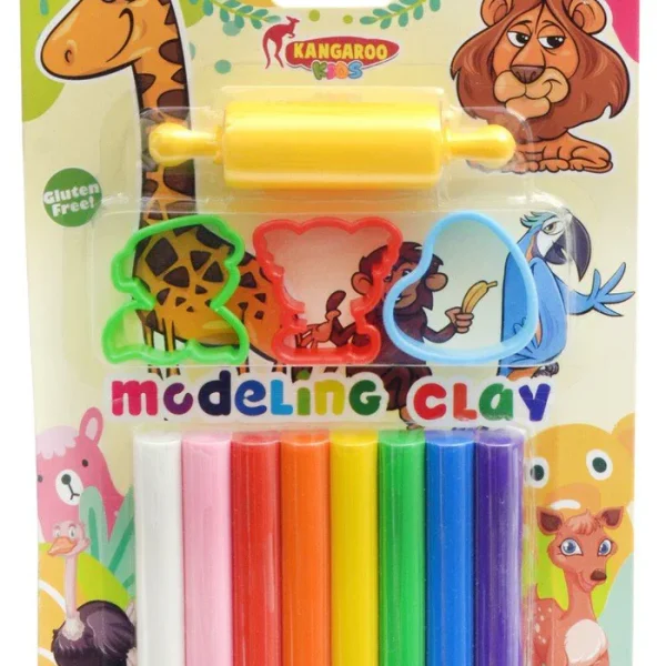 Kids Art Modeling Clay Kit, Non Toxic, Reusable, No Dry, Creativity, Fun Clay