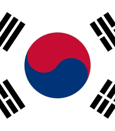 Korea Flag 15x22cm