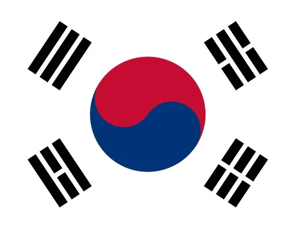 Korea Flag 15x22cm