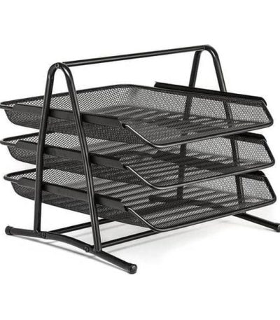 Metal Mesh Letter Tray 3 Step