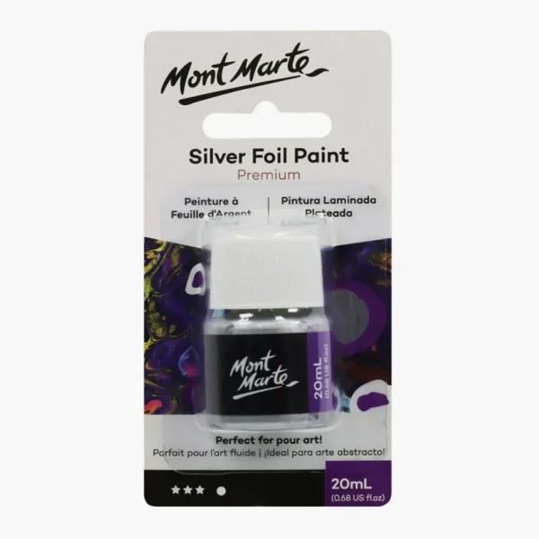 Mont Marte Premium Silver Foil Paint 20ml New