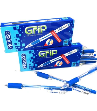 PICASSO Grip High Quality Ball Point Pen Blue 10PC Pack