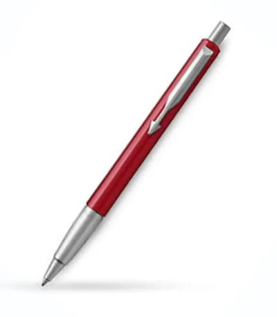 Parker Vector Brushed Roller Ballpoint Pen Metal CT Red (Standard Series)