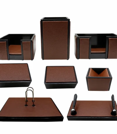Senator Rexine Leather Desk Organizer 8pcs Set #20