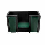 Senator Rexine Leather Office Desk Organizer 8pcs Set With Watch #20 (Green)