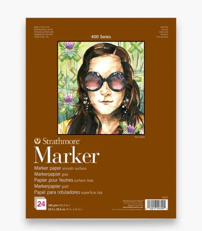 Strathmore Series 400 Marker Pad Natural White 190gsm