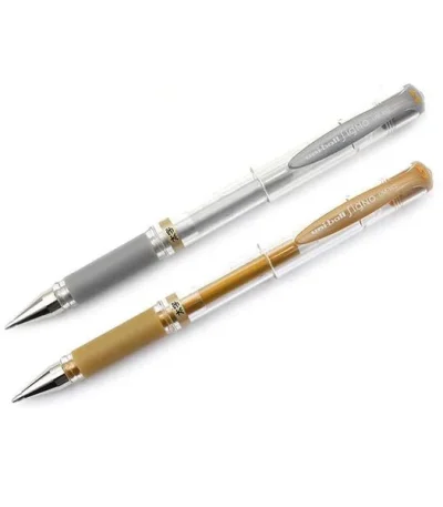 Uni Ball Signo Gel Pen Gold & Silver