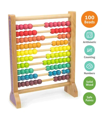 Wooden Educational Abacus Counting 100 Beads